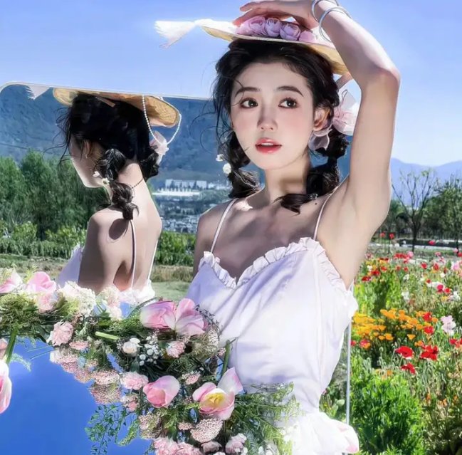 戴流苏耳环的少女